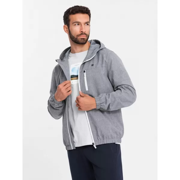  Pánská bunda OMBRE OM-JANP-0136 GRAY 