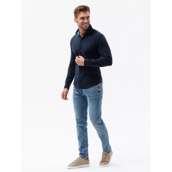  Pánská košile OMBRE OM-SHCS-0177 NAVY BLUE 