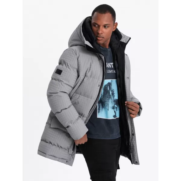  Pánská bunda OMBRE OM-JALJ-0201 GRAY 