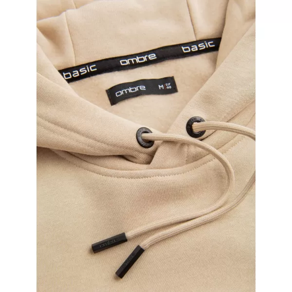  Pánská mikina OMBRE OM-SSBN-0161 BEIGE 