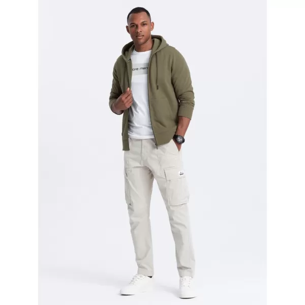  Pánská mikina OMBRE OM-SSBZ-0160 OLIVE 