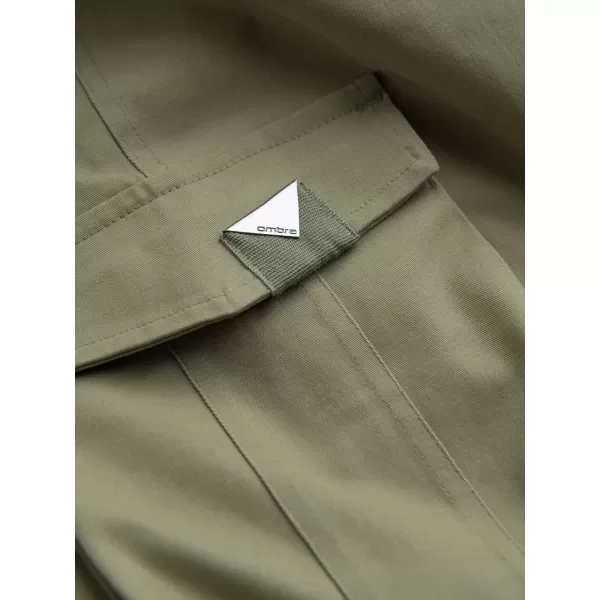  Pánské kalhoty OMBRE OM-PACG-0196 OLIVE 
