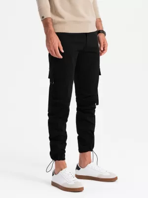Pánské kalhoty OMBRE OM-PACG-0197 BLACK