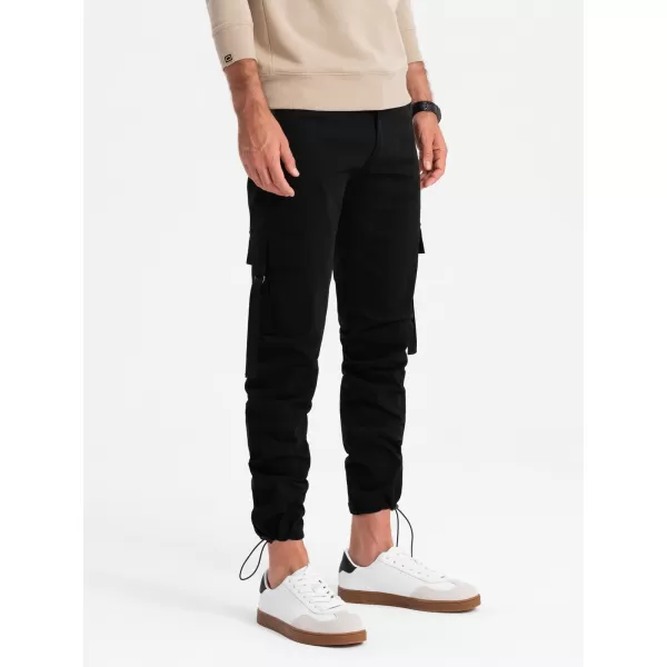  Pánské kalhoty OMBRE OM-PACG-0197 BLACK 