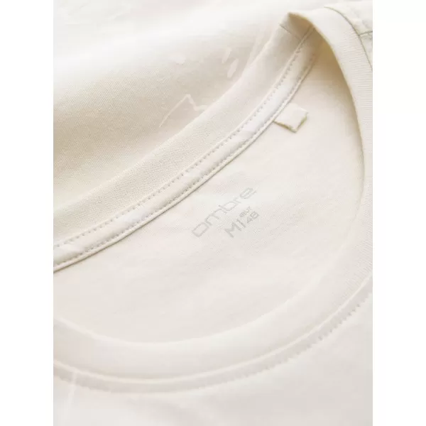  Pánské triko OMBRE OM-TSFP-0184 CREAM 