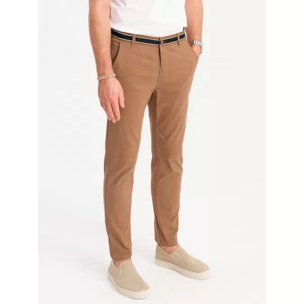  Pánské kalhoty OMBRE OM-PACP-0118 BROWN 