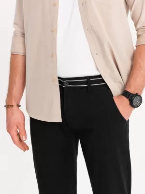Pánské kalhoty OMBRE OM-PACP-0118 BLACK