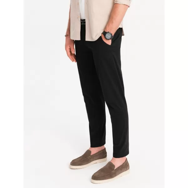  Pánské kalhoty OMBRE OM-PACP-0118 BLACK 