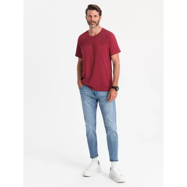  Pánské triko OMBRE OM-TSCT-0171 RED 
