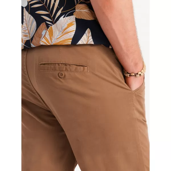  Pánské kalhoty OMBRE OM-PACP-0118 BROWN 