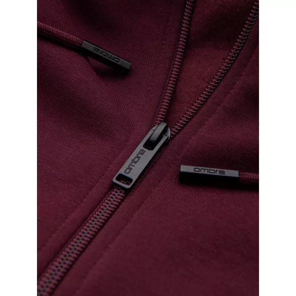  Pánská mikina OMBRE OM-SSBZ-0160 MAROON 