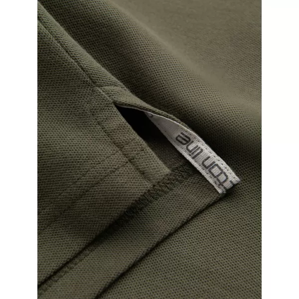  Pánské triko s límečkem OMBRE OM-POBS-0100 DARK OLIVE GREEN 