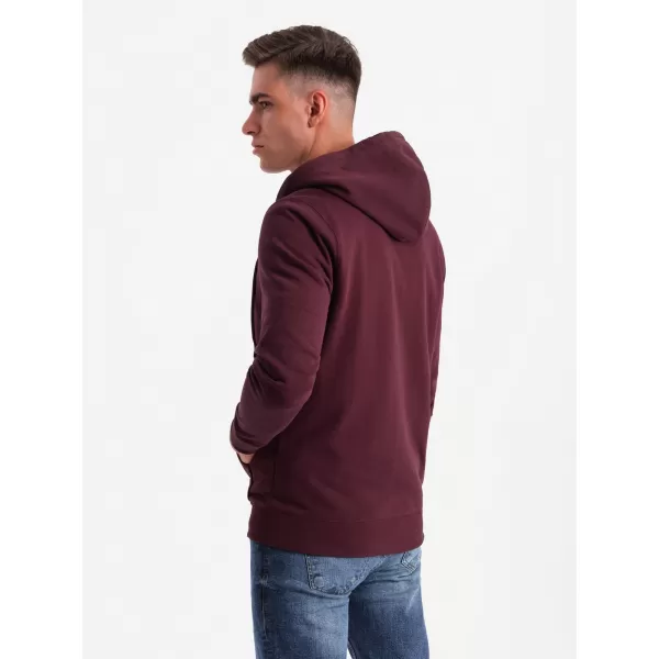  Pánská mikina OMBRE OM-SSBZ-0160 MAROON 