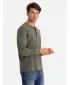 Pánské triko s dlouhým rukávem OMBRE OM-LSCL-0120 OLIVE