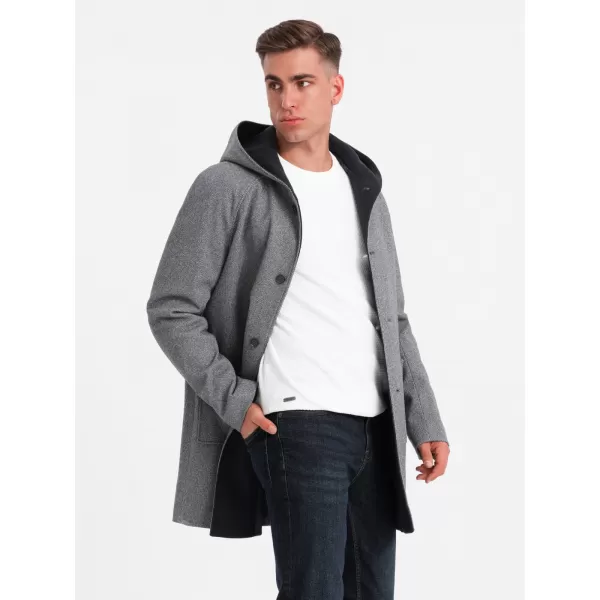  Pánský kabát OMBRE OM-COWC-0122 NAVY BLUE 
