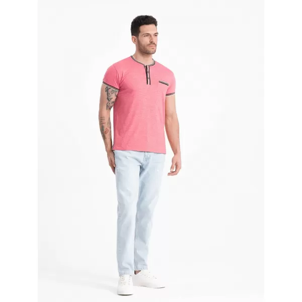  Pánské triko OMBRE OM-TSCT-0175 RED 