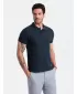 Pánské triko s límečkem OMBRE OM-POBS-0100 NAVY BLUE
