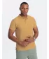Pánské triko s límečkem OMBRE OM-POBS-0100 MUSTARD
