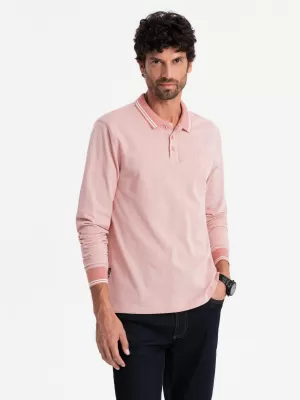 Pánské triko OMBRE OM-POLS-0129 PINK MELANGE