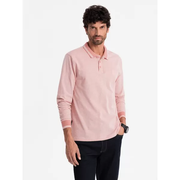  Pánské triko OMBRE OM-POLS-0129 PINK MELANGE 