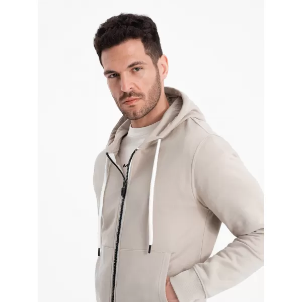  Pánská mikina OMBRE OM-SSBZ-0178 LIGHT BEIGE 