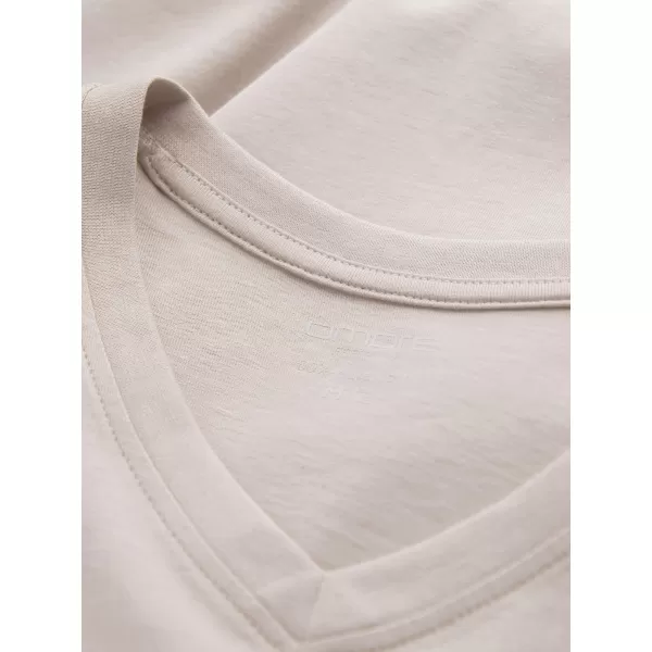  Pánské triko s dlouhým rukávem OMBRE OM-LSBL-0108 LIGHT BEIGE 
