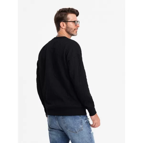  Pánská mikina OMBRE OM-SSNZ-0164 BLACK 