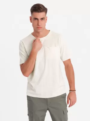 Pánské triko OMBRE OM-TSCT-0171 WHITE