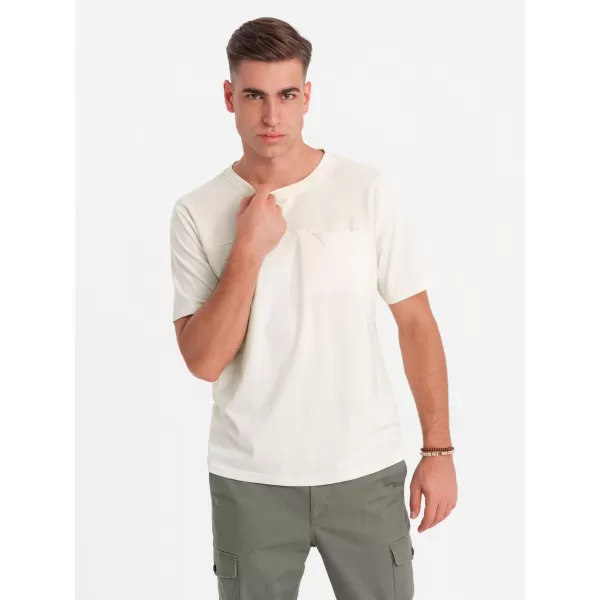  Pánské triko OMBRE OM-TSCT-0171 WHITE 