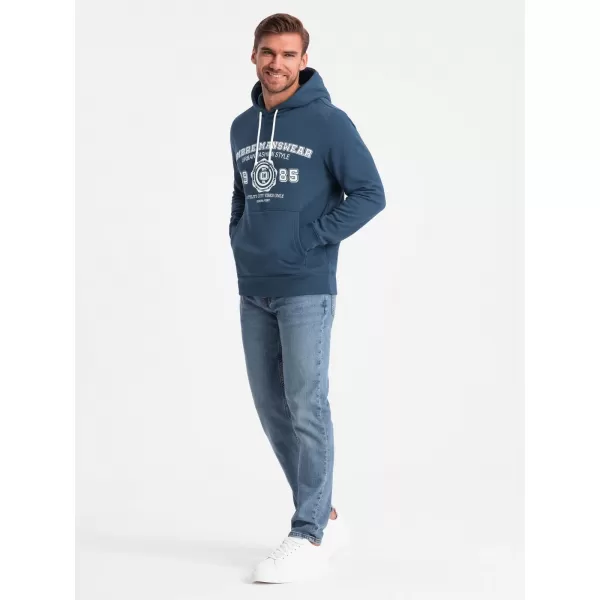  Pánská mikina OMBRE OM-SSPS-0143 NAVY BLUE 