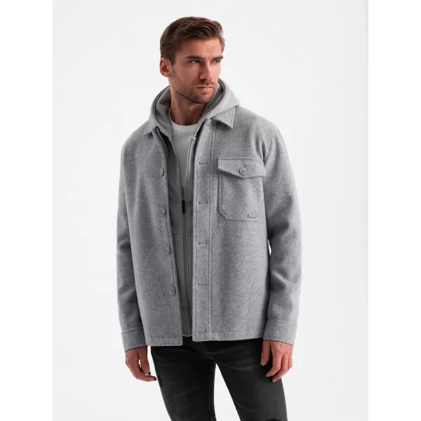  Pánská bunda OMBRE OM-JANP-0199 GRAY 