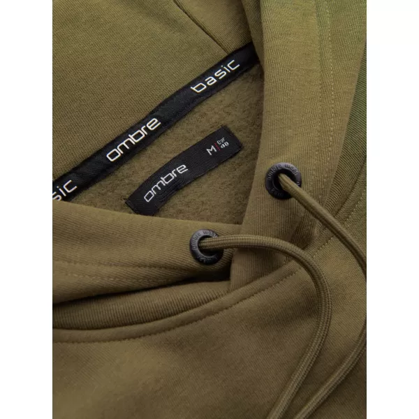  Pánská mikina OMBRE OM-SSBN-0161 OLIVE 