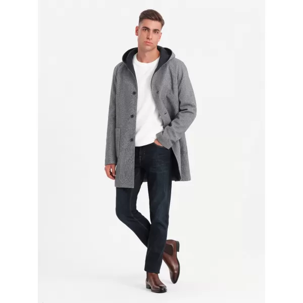  Pánský kabát OMBRE OM-COWC-0122 NAVY BLUE 