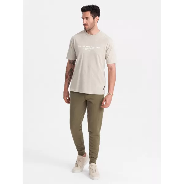  Pánské tepláky OMBRE OM-PABS-0174 OLIVE 