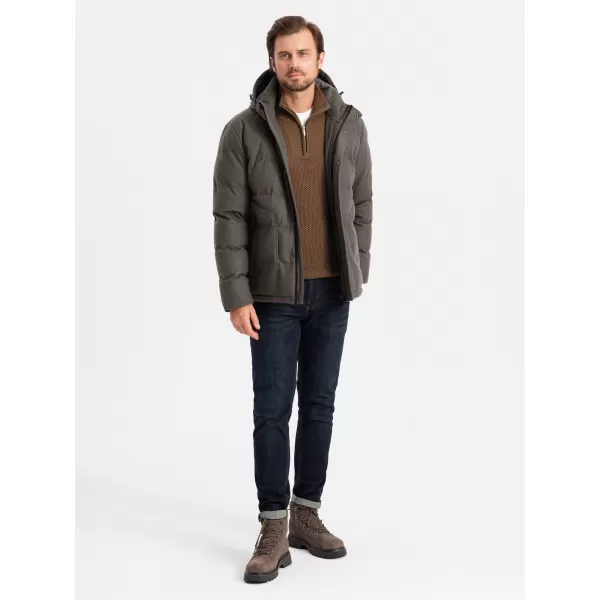  Pánská bunda OMBRE OM-JAHP-0203 OLIVE 