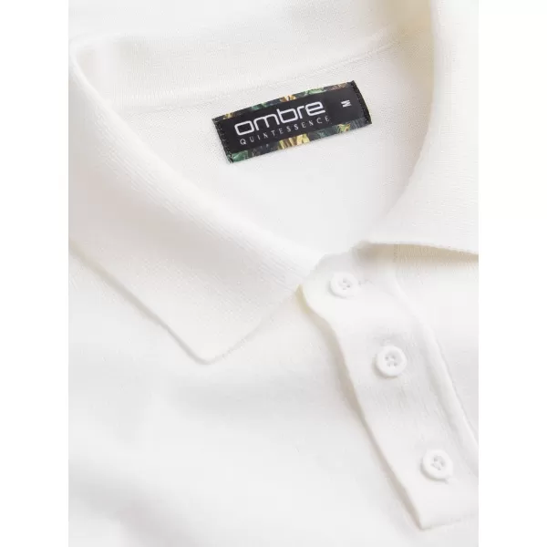  Pánské triko s límečkem OMBRE OM-POSS-0118 CREAM 