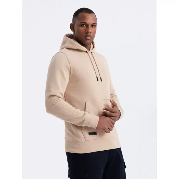  Pánská mikina OMBRE OM-SSBN-0161 BEIGE 