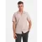 Pánská košile OMBRE OM-SHSS-0168 LIGHT BROWN