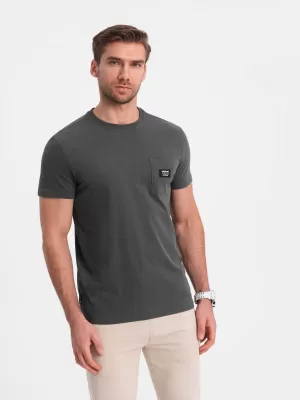 Pánské triko OMBRE OM-TSCT-0109 GRAPHITE