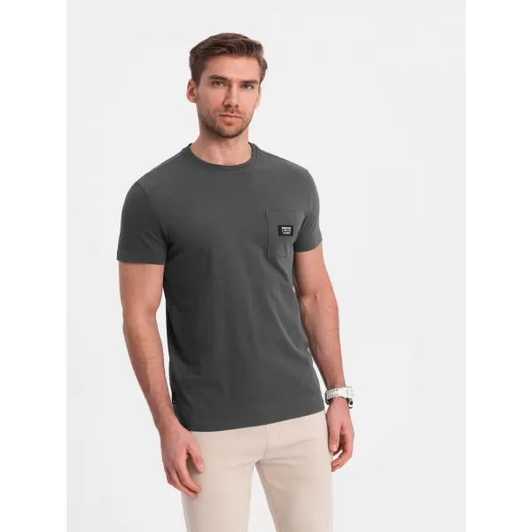  Pánské triko OMBRE OM-TSCT-0109 GRAPHITE 