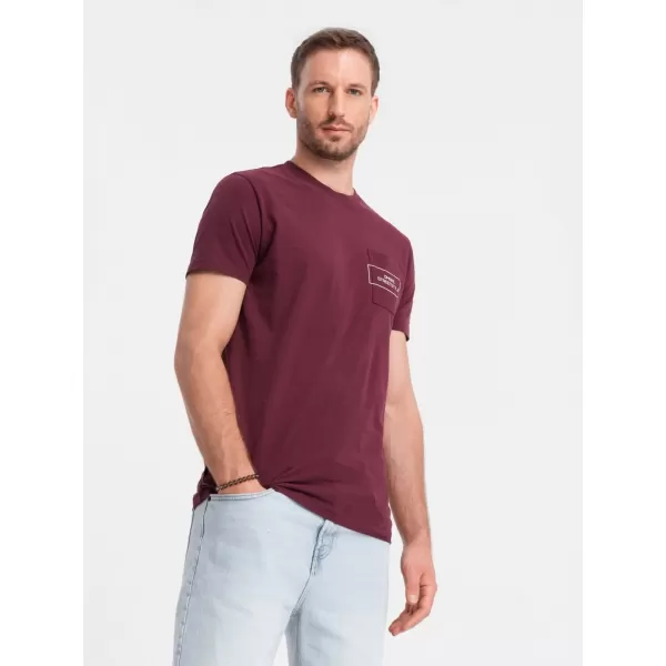  Pánské triko OMBRE OM-TSCT-0108 MAROON 