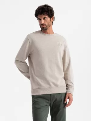 Pánská mikina OMBRE OM-SSNZ-0163 BEIGE