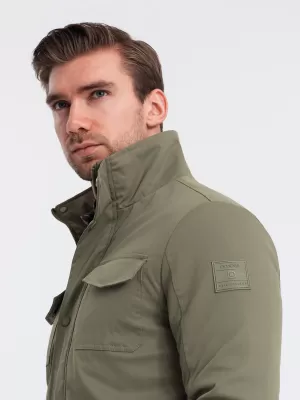 Pánská bunda OMBRE OM-JALP-0167 KHAKI