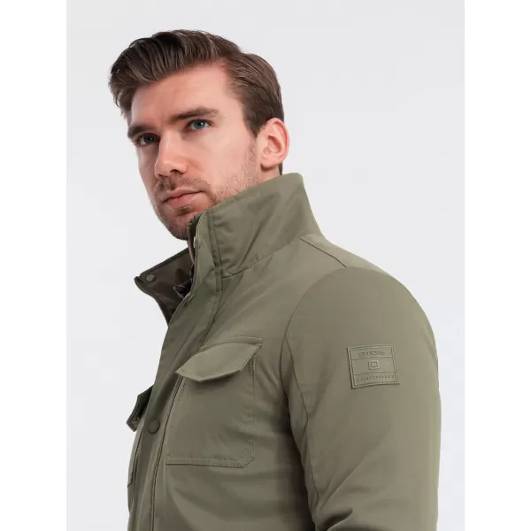  Pánská bunda OMBRE OM-JALP-0167 KHAKI 