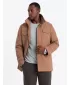 Pánská bunda OMBRE OM-JALP-0167 LIGHT BROWN