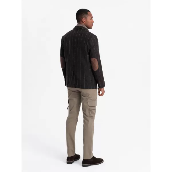  Pánské sako OMBRE OM-BLZB-0137 GRAPHITE 