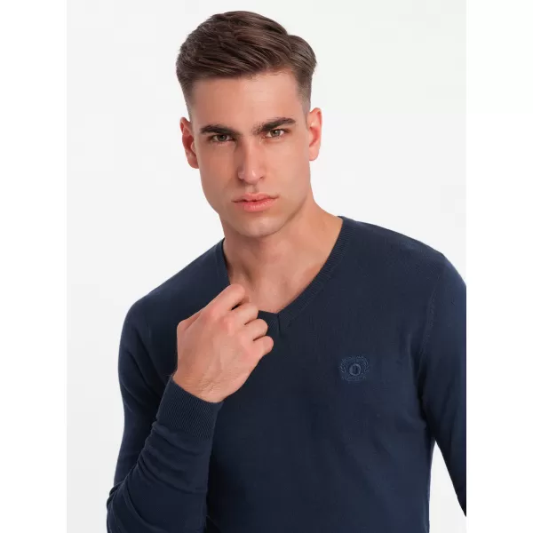  Pánský svetr OMBRE OM-SWBS-0107 NAVY BLUE 