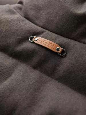 Pánská vesta OMBRE OM-JAVJ-0200 OLIVE MELANGE