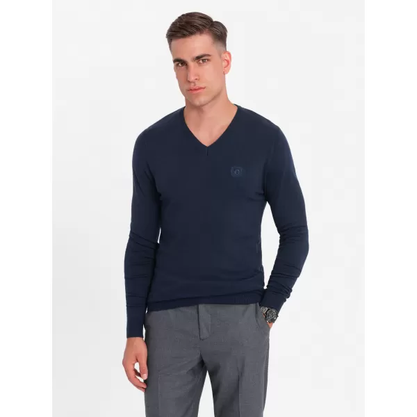  Pánský svetr OMBRE OM-SWBS-0107 NAVY BLUE 