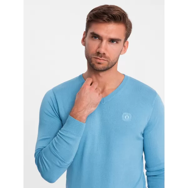  Pánský svetr OMBRE OM-SWBS-0107 LIGHT BLUE 